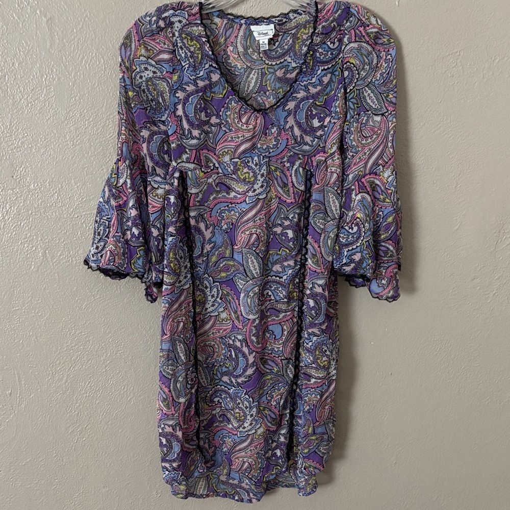 Girls Disney D-Signed Paisley Sheer Dress, Medium 10/12